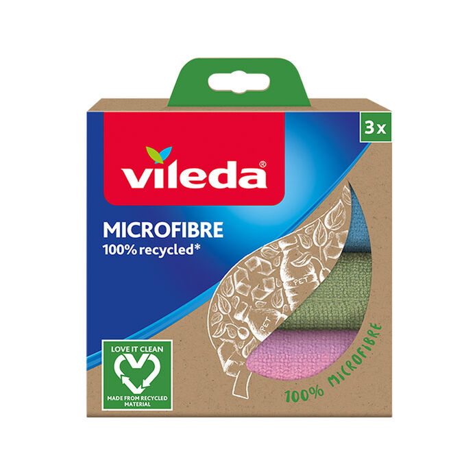 Vileda Microfibre Eco Wischmopp-Nachfüllpackung,100% Microfibre 2 Piece